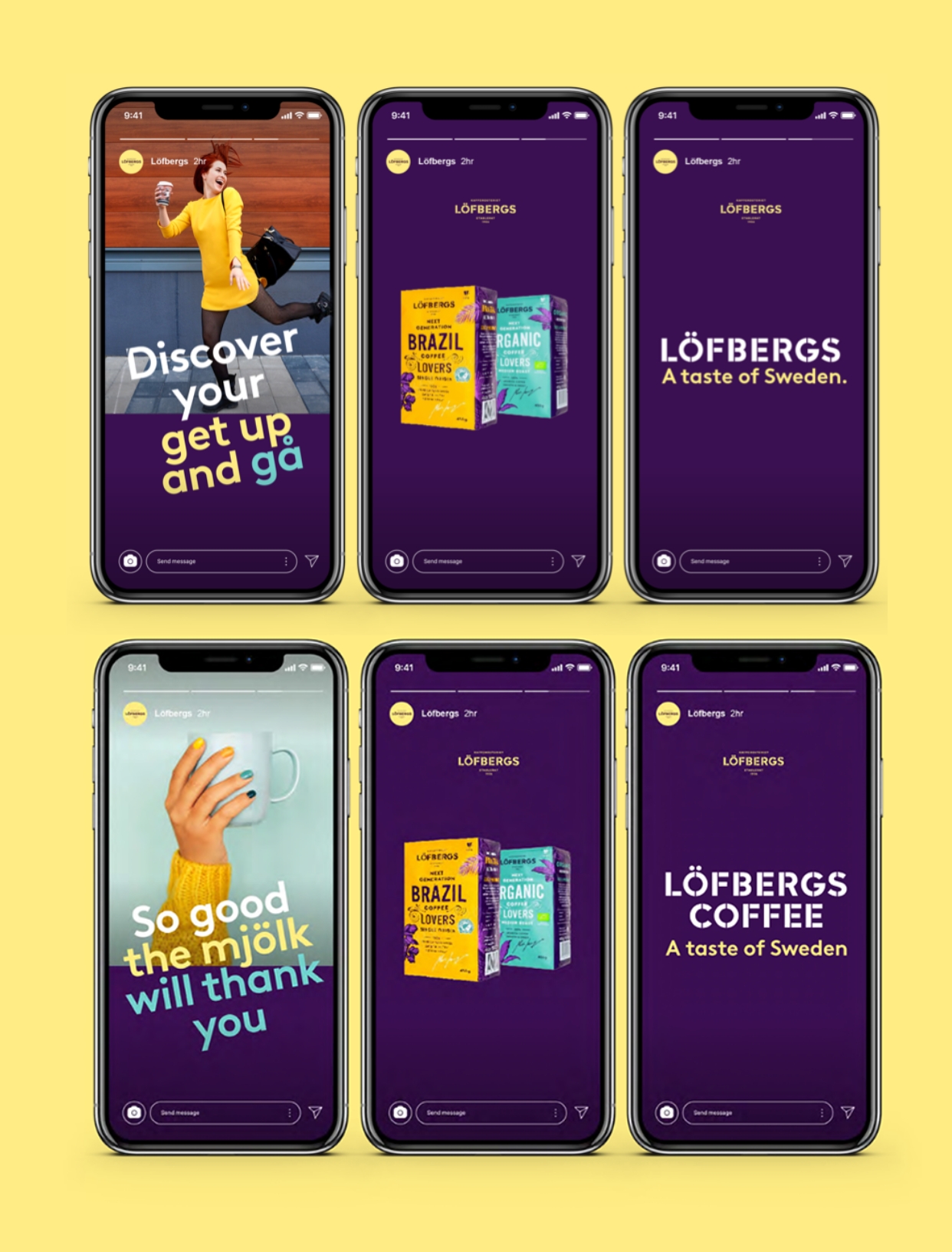 Löfbergs - Social graphics mobile